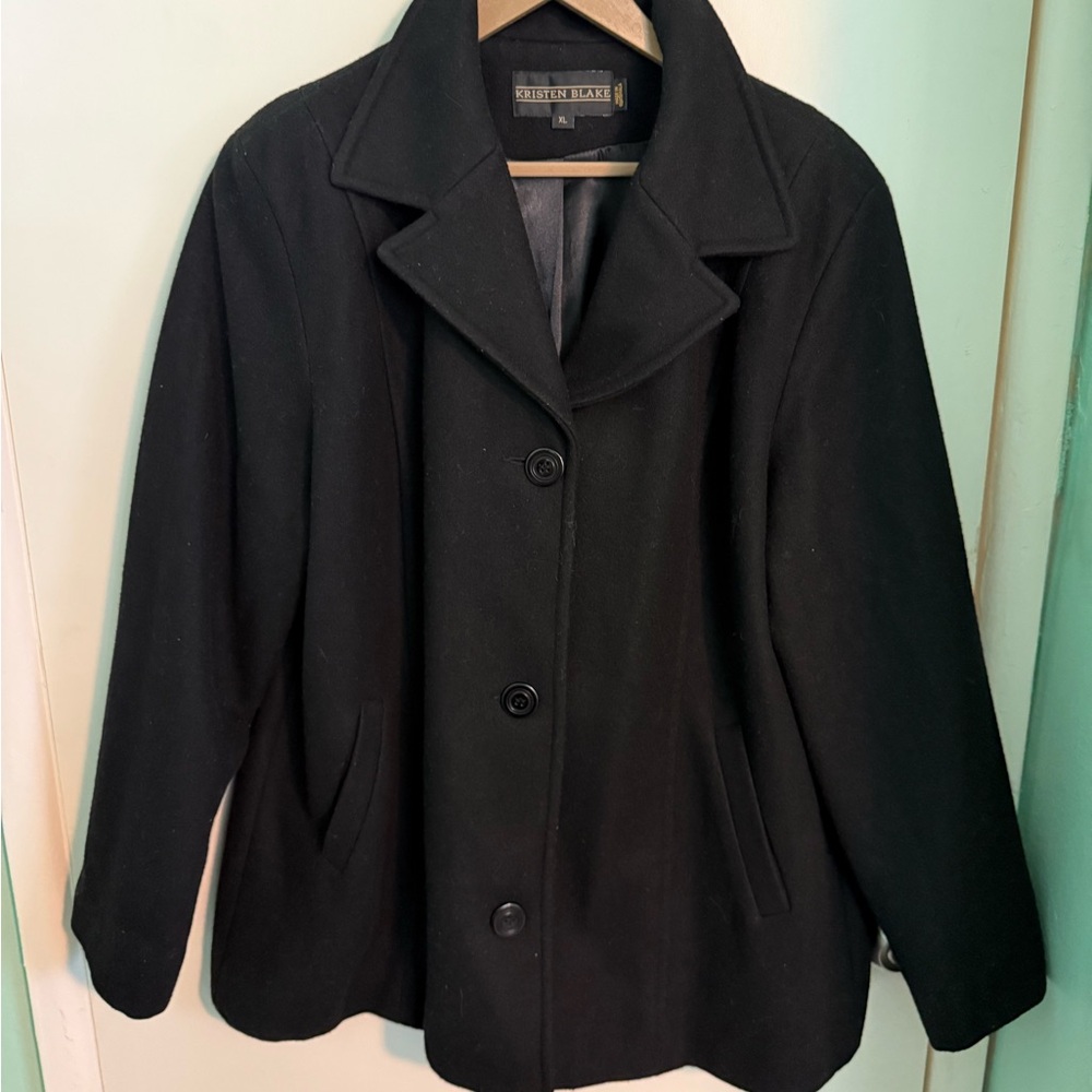 Kristen Blake Classic Black Pea Coat